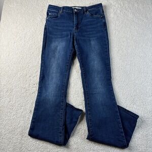 Ranch Dress'n Signature Trousers Women's Size Large 10-12 Blue Embroidered